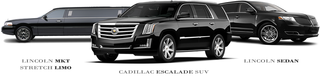 Lincoln Sedan, Cadillac Escalade SUV, Lincoln MKT Stretch Limo